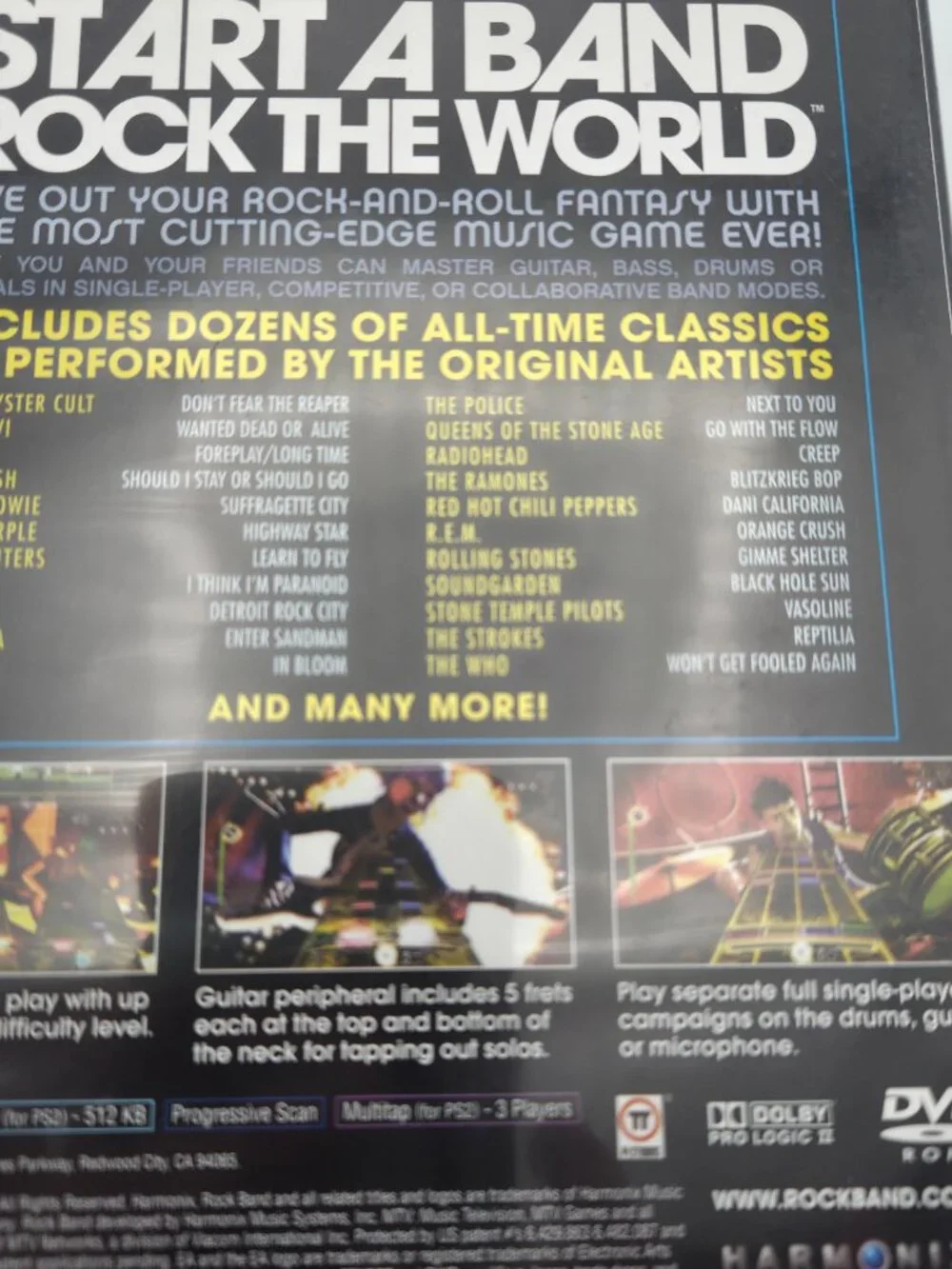 Rock Band & Rock Band 2 – PlayStation 2 PS2 – Complete In Box